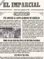 Aparece el primer número del diario "El Imparcial"