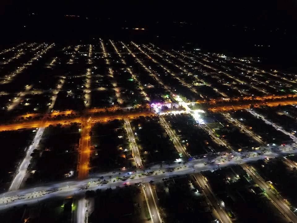 Calles de Comondú alambradas con lámparas de LED